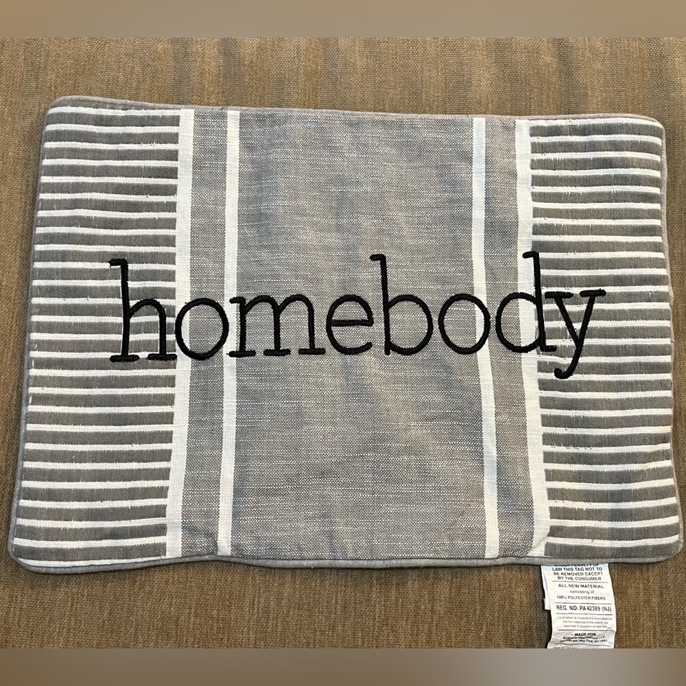 NWT No brand “homebody” pillow COVER